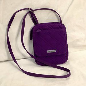 Vera Bradley Small Microfiber Crossbody in Elderberry